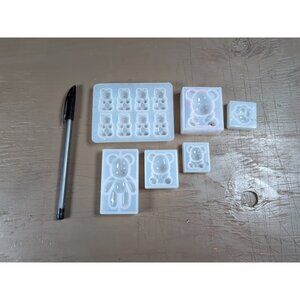 Lot of 6 Silicone Gummy Bear Moulds/Molds